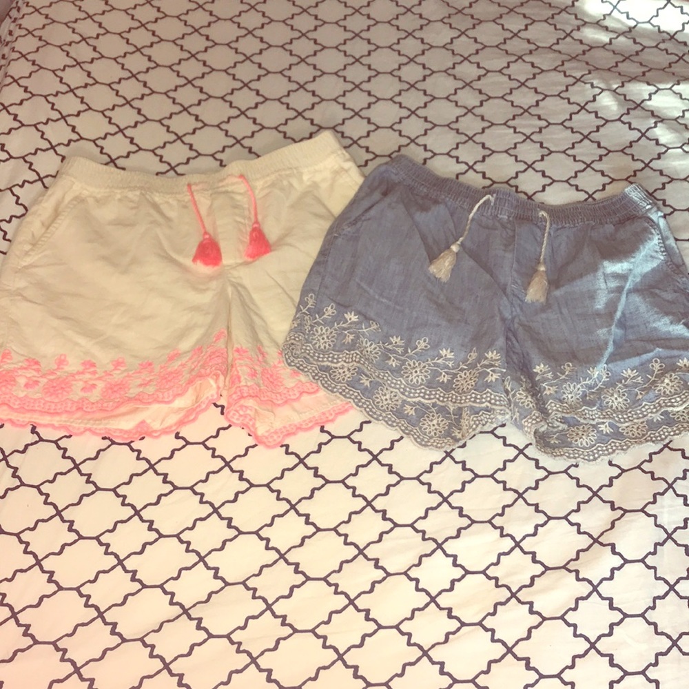 Cute gap ruffle flower shorts set size 14